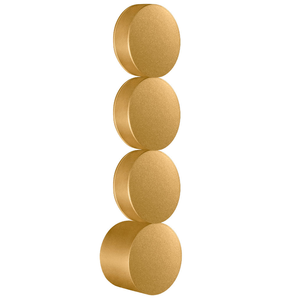 Luminario decorativo de muro triple circulo 15W luz cálida acabado dorado de iLumileds