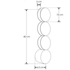 Luminario decorativo de muro triple circulo 15W luz cálida acabado dorado de iLumileds