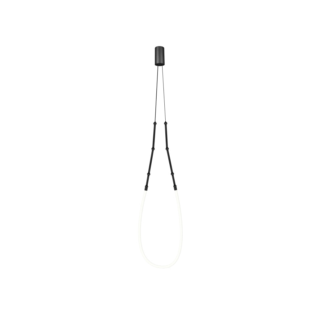 Lazo Bretón de luz con inicio negro 15W luz cálida (3000K), suspensión ajustable 0-100cm de línea Europea iLumileds
