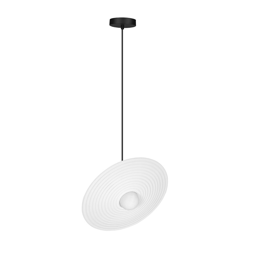 Luminario MiLá para suspender ajustable, con esfera de luz con base G9, fabricado en aluminio acabado negro con blanco de línea Europea iLumileds