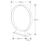 Bolardo aro de luz Gropi 5W luz cálido Ø30cm acabado gris con acrílico difuso anti-reflejante de iLumileds