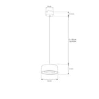 Luminario GiLber pequeño para suspender negro 7W luz cálida (3000K) (Ø15cm) de línea Europea iLumileds