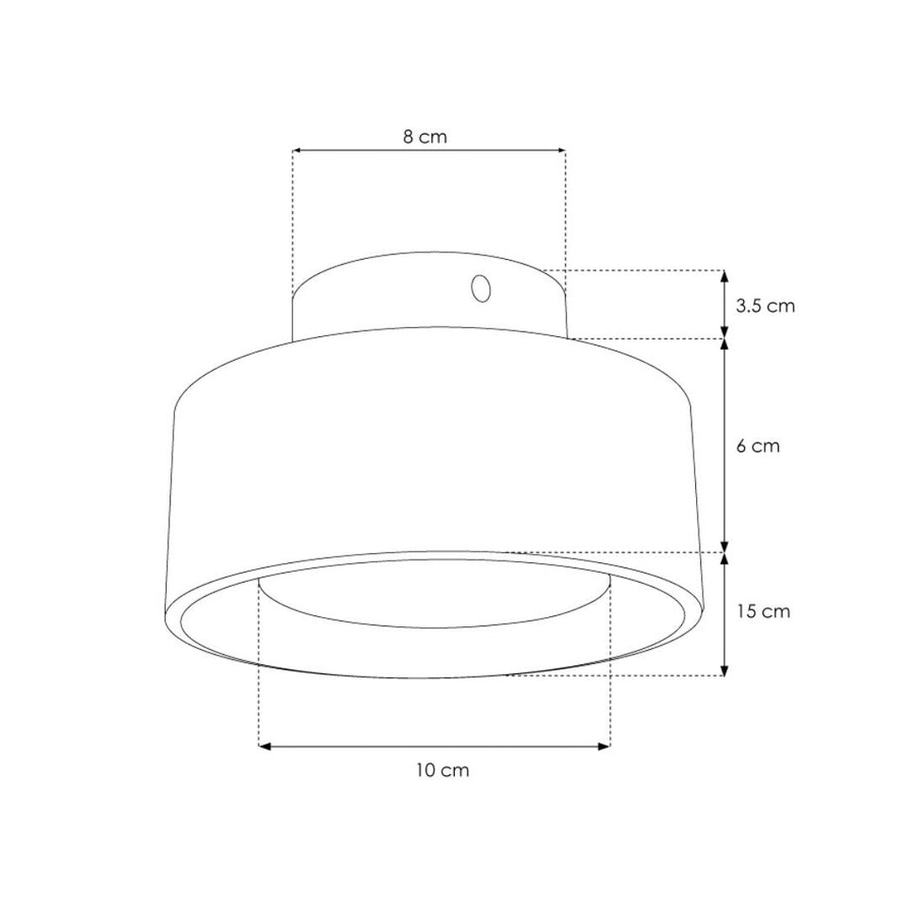 Luminario para sobreponer en techo (Ø15cm) 7W luz cálida (3000K) de línea Europea iLumileds