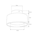 Luminario para sobreponer en techo (Ø15cm) 7W luz cálida (3000K) de línea Europea iLumileds