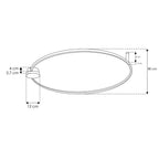 Aro de luz Fibo 51 para sobreponer en techo o muro 51W luz cálida (3000K) Ø80cm de línea Europea iLumileds