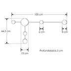 Luminario decorativo contemporaneo en L efecto simétrico luz indirecta 15w luz cálida acabado negro de iLumileds