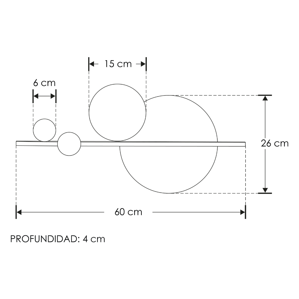 Luminario decorativo contemporaneo en efecto simétrico luz indirecta 13w luz cálida acabado dorado / negro / blanco de iLumileds