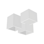 Luminario sobreponer triple cubos asimétrico bajo deslumbramiento de Yeso con 3 bases GU10 de iLumileds