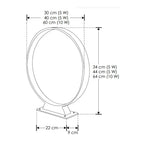 Bolardo aro de luz Gropi  10W luz cálido Ø60cm, de alumino acabado gris con acrílico difuso anti-reflejante, 100-240V de iLumileds