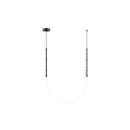 Luminario Kupka Neón para suspender (1m) + bases laterales en negro 12W luz cálida (3000K), suspensión ajustable 0 - 120cm de línea Europea iLumileds