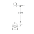 Luminario Onet Yeso suspender fasetada de yeso base E27 acabado blanco de iLumileds