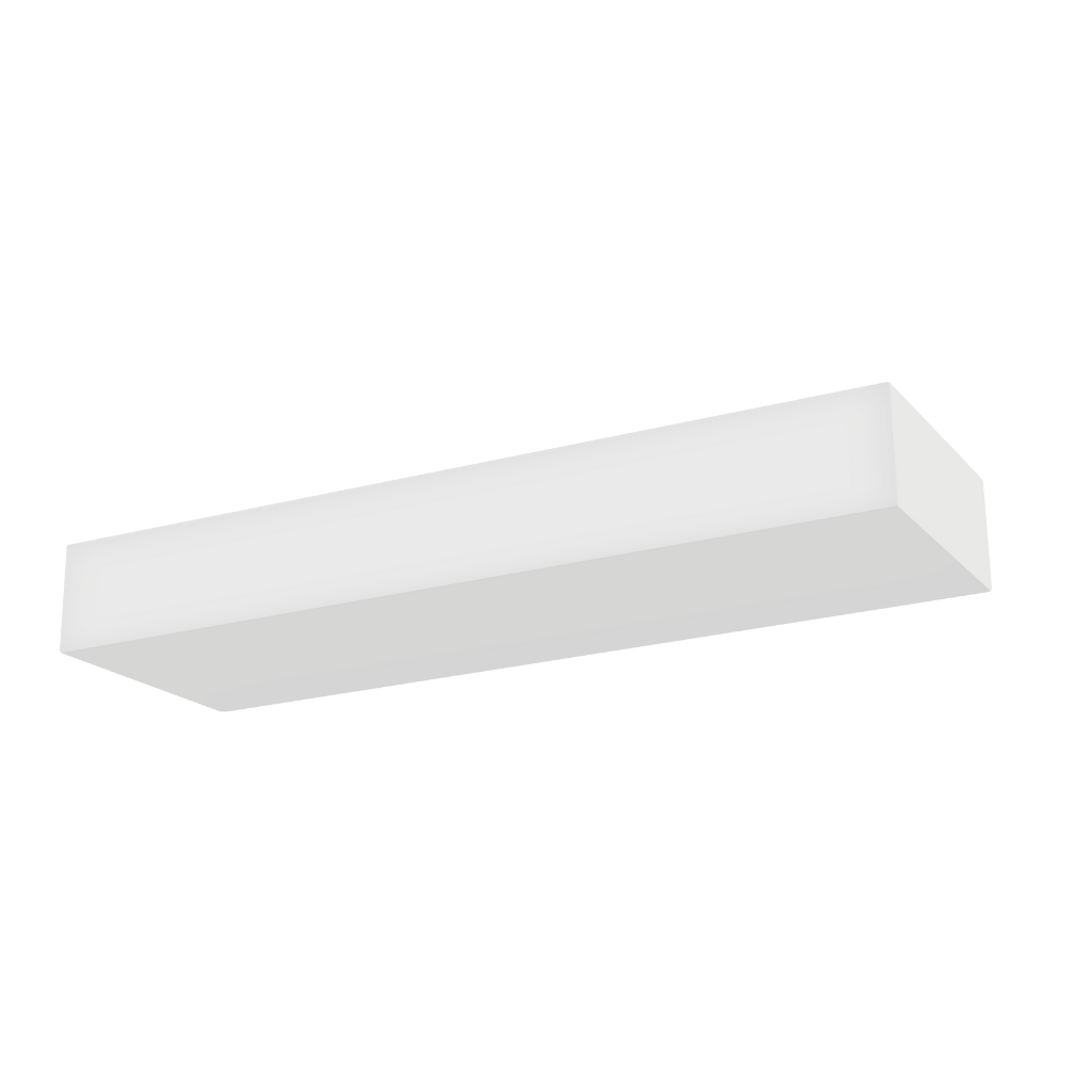Luminario rectangular de Yeso 27.5cm para muro, incluye base E14 de iLumileds