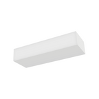 Luminario rectangular de Yeso acabado blanco 18.5cm para muro, incluye base G9 de iLumileds