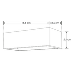Luminario rectangular de Yeso acabado blanco 18.5cm para muro, incluye base G9 de iLumileds
