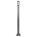 Bolardo recto 6W luz cálido 80cm acabado gris con acrílico difuso anti-reflejante de iLumileds