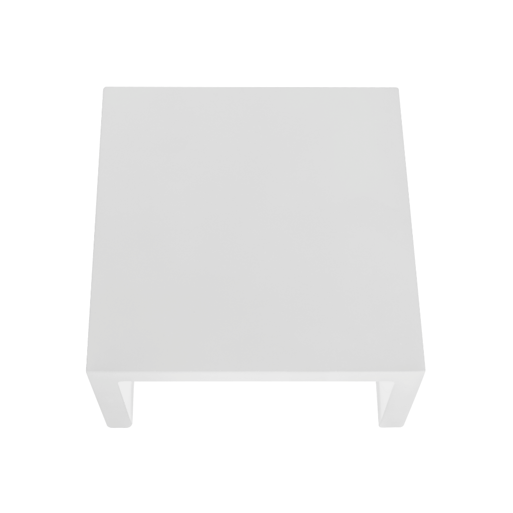 Luminario cuadrado de Yeso 12.5x12.5cm para muro, incluye base G9 de iLumileds