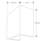 Luminario cuadrado de Yeso 12.5x12.5cm para muro, incluye base G9 de iLumileds