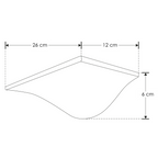 Luminario plano con ola de Yeso para muro, incluye base G9 de iLumileds