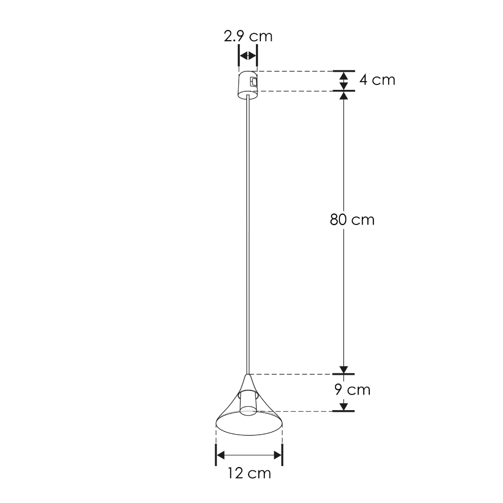 Módulo Tadema Suspendido Cónico LED 5W luz cálida (3000K) 120° 24V acabado dorado línea Europa iLumileds