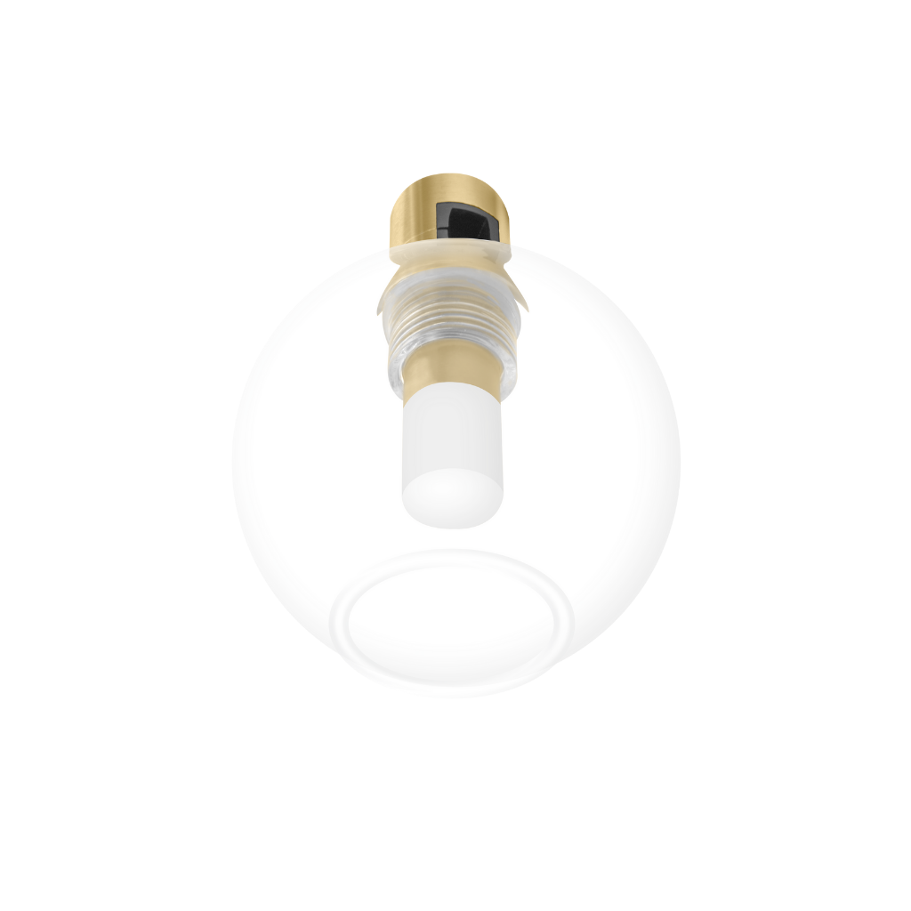 Módulo Tadema Cristal Esférico LED 5W luz cálida (3000K) 360° 24V acabado dorado línea Europa iLumileds