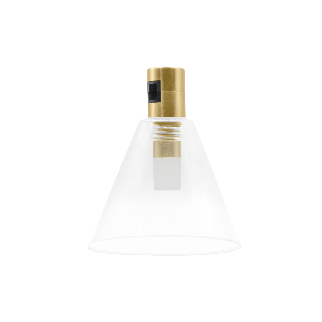 Módulo Tadema Cristal Cónico LED 5W luz cálida (3000K) 360° 24V acabado dorado línea Europa iLumileds