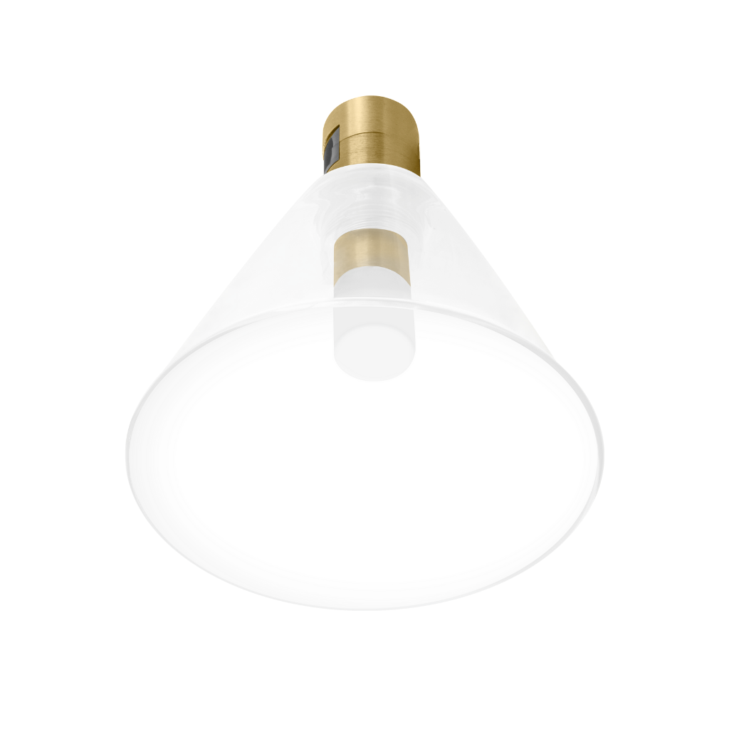 Módulo Tadema Cristal Cónico LED 5W luz cálida (3000K) 360° 24V acabado dorado línea Europa iLumileds