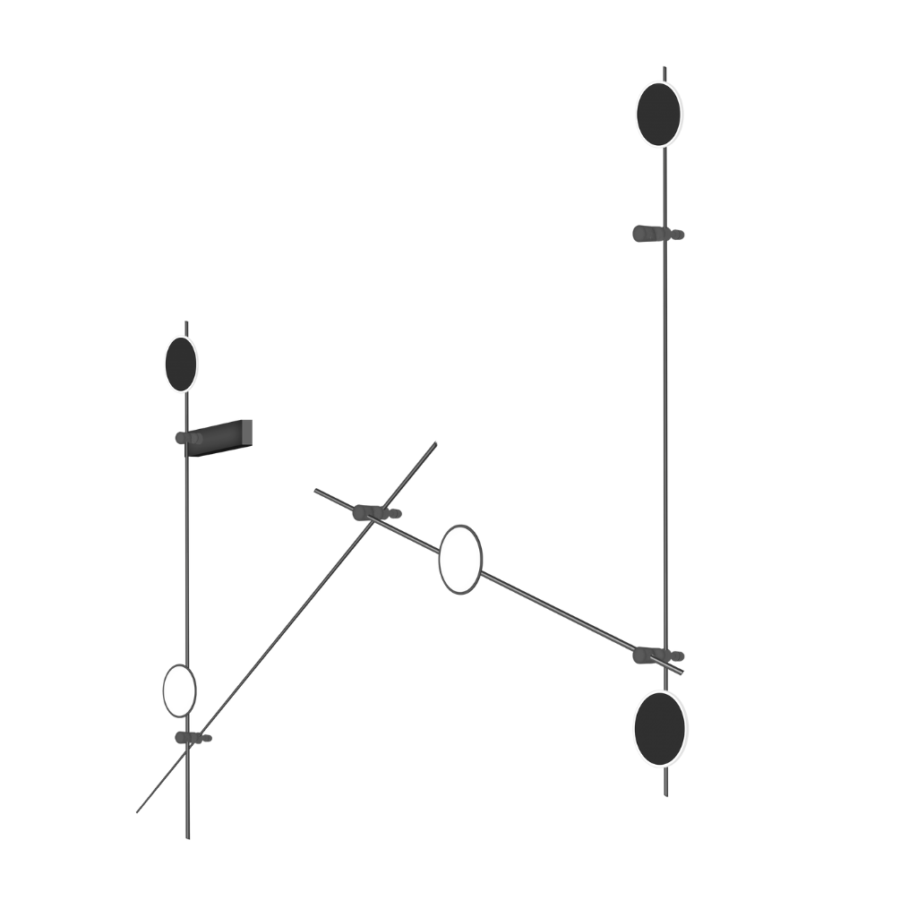 Luminario decorativo contemporaneo XL en efecto simétrico luz indirecta 45w luz atenuable 0-10V, 1-10V, PWM, Potenciómetro, TRIAC cálida acabado negro de iLumileds