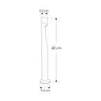 Bolardo Ictinos 6W luz cálida (3000K) 60cm con una salida de luz, fabricado en aluminio gris, 100-240V de iLumileds