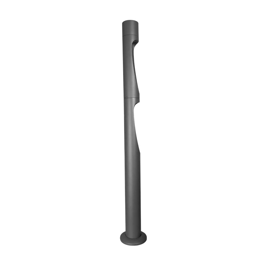 Bolardo Ictinos 12W luz cálida (3000K) 60cm con doble salida de luz (salida de luz superior de puede girar), fabricado en aluminio gris, 100-240V de iLumileds
