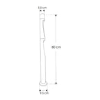 Bolardo Ictinos 12W luz cálida (3000K) 60cm con doble salida de luz (salida de luz superior de puede girar), fabricado en aluminio gris, 100-240V de iLumileds