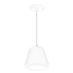 Luminario PLá suspender cónico pequeño de yeso 5W luz cálida acabado gris o blanco de iLumileds