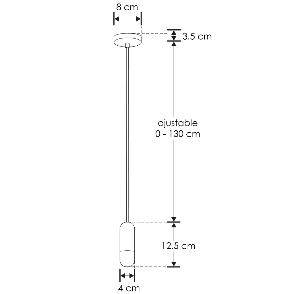 Luminario Bauttí Módulo LED Capsular suspender 7W luz cálida acabado negro de iLumileds