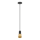 Luminario GaLé módulo LED Capsular cilíndrico base ancha 7W luz cálida acabado negro con dorado de iLumileds