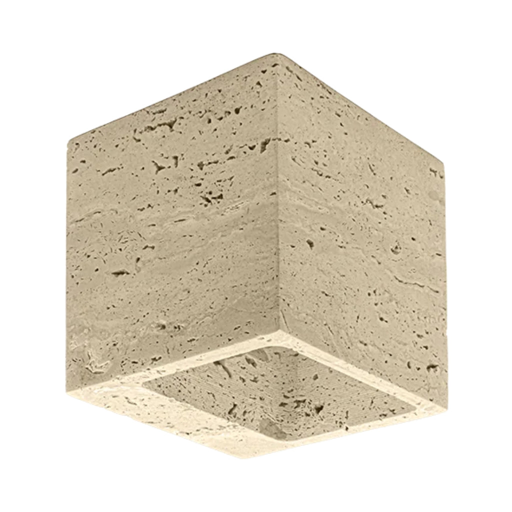 Luminario arbotante rectangular Michelozzo con salida directa / indirecta 3W luz cálida (3000K) 85-265V, acabado travertino beige iLumileds