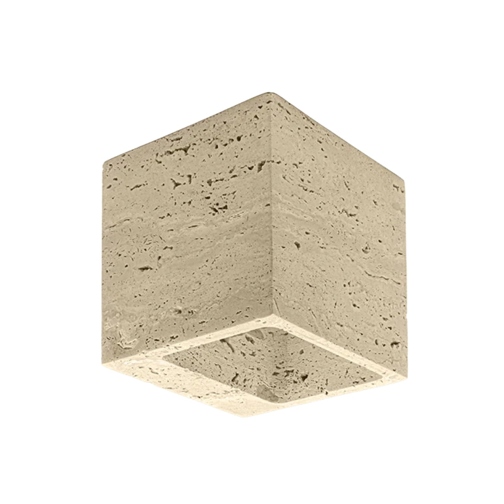 Luminario arbotante cuadrado Louvre con salida directa / indirecta 3W luz cálida (3000K) 85-265V, acabado travertino beige iLumileds