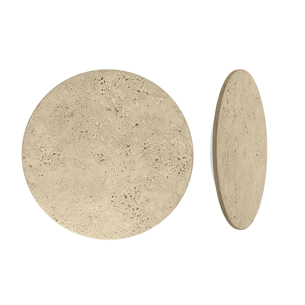 Luminario arbotante circular luz indirecta perimetral Bernini 3W luz cálida (3000K) 85-265V, acabado travertino beige iLumileds