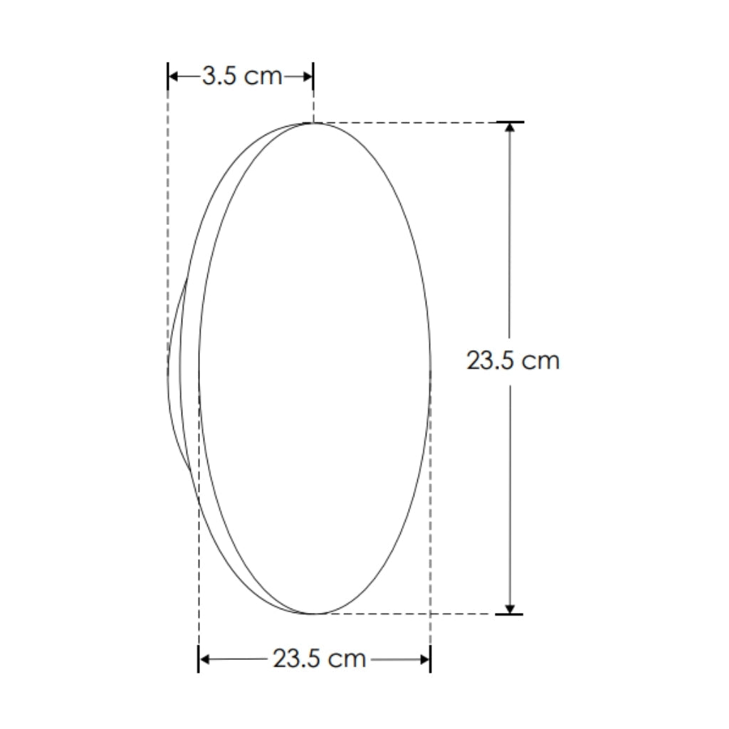 Luminario arbotante circular luz indirecta perimetral Bernini 3W luz cálida (3000K) 85-265V, acabado travertino beige iLumileds