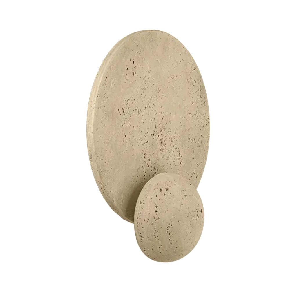 Luminario arbotante circular luz indirecta Serenissima 8W luz cálida (3000K) 85-265V, acabado travertino beige iLumileds