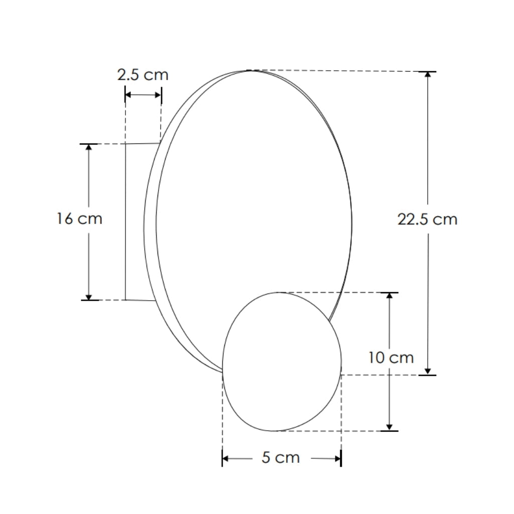 Luminario arbotante circular luz indirecta Serenissima 8W luz cálida (3000K) 85-265V, acabado travertino beige iLumileds