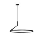 Aro de luz (Ø80cm) Brunelleschi para suspender 38W luz cálida (3000K), de aluminio acabado negro, suspensión ajustable hasta 160cm de iLumileds