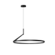Aro de luz (Ø80cm) Brunelleschi para suspender 38W luz cálida (3000K), de aluminio acabado negro, suspensión ajustable hasta 160cm de iLumileds