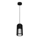 Luminario Míes 3 para suspender ajsutable, con base G9, fabricado en aluminio acabado negro, apto para zonas húmedas de línea Europea iLumileds