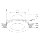 Luminario trimless circular semi profundo para empotrar yeso para MR16 GU10 de iLumileds