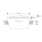 Luminario trimless circular redondeado bajo deslumbramiento para empotrar yeso para MR16 GU10 de iLumileds