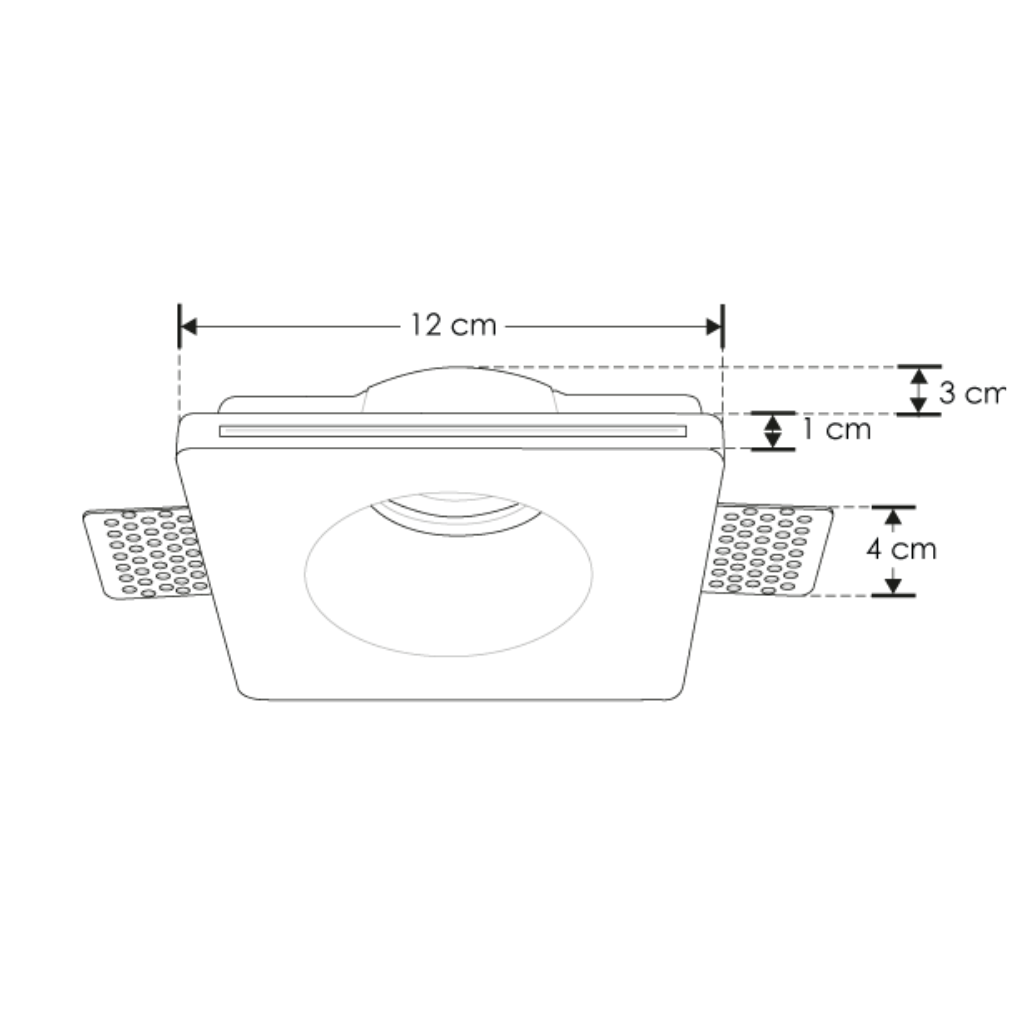 Luminario trimless circular redondeado bajo deslumbramiento para empotrar yeso para MR16 GU10 de iLumileds