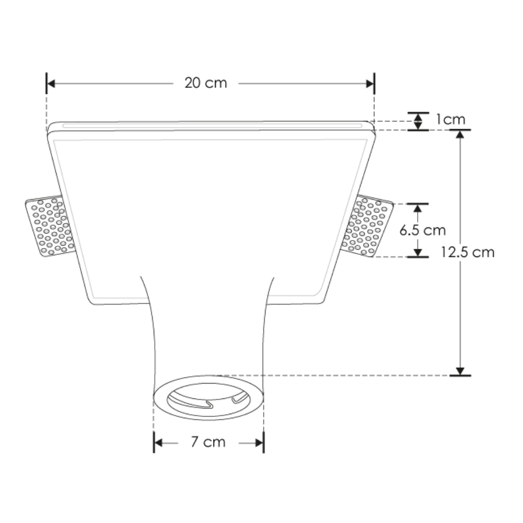 Luminario trimless cono sobresalido para empotrar yeso para MR16 GU10 de iLumileds