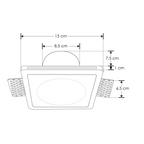 Luminario trimless circular bajo deslumbramiento para empotrar yeso para MR16 GU10 de iLumileds