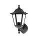 Farol clásico de muro exterior de policarbonato acabado negro con base E27 de iLumileds