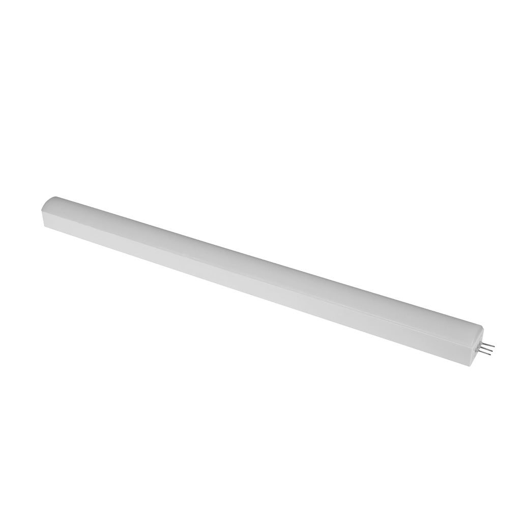 Luminario lineal interconectable 5W serie DW, 35cm de largo atenuable opciones color de luz 127V, policarbonato acabado blanco con cubierta de policarbonato difuso de iLumileds