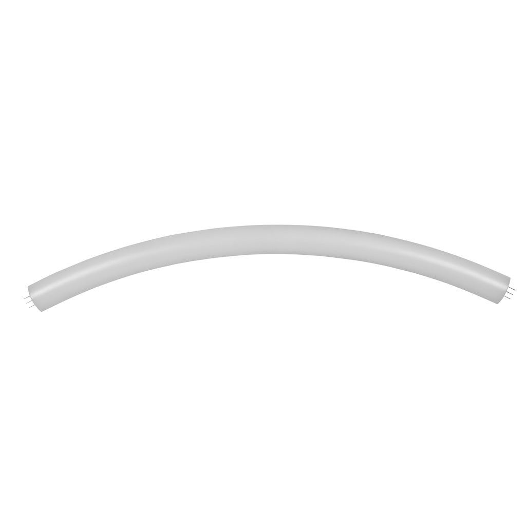 Luminario curvo interconectable 5W serie DW, 38cm de largo atenuable opciones color de luz 127V, policarbonato acabado blanco con cubierta de policarbonato difuso de iLumileds